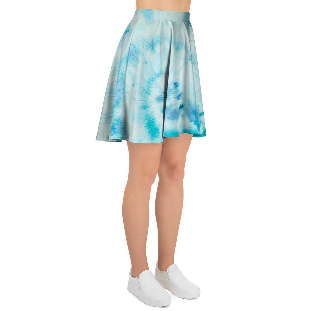 Turquoise Tie Dye Women's Skirt-grizzshop