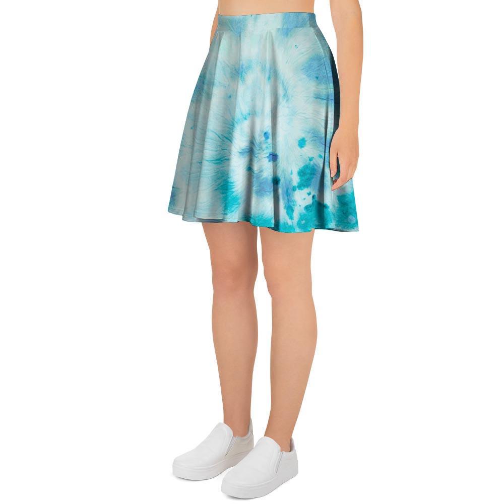 Turquoise Tie Dye Women's Skirt-grizzshop