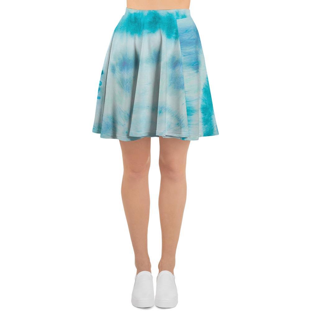 Turquoise Tie Dye Women's Skirt-grizzshop