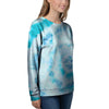 Turquoise Tie Dye Women's Sweatshirt-grizzshop