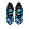 Turtle Blue And White Print Pattern Black Sneaker-grizzshop