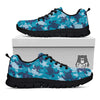 Turtle Blue And White Print Pattern Black Sneaker-grizzshop