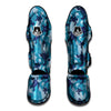 Turtle Blue And White Print Pattern Muay Thai Shin Guards-grizzshop