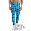 Turtle Blue Sea Print Pattern Men's Leggings-grizzshop