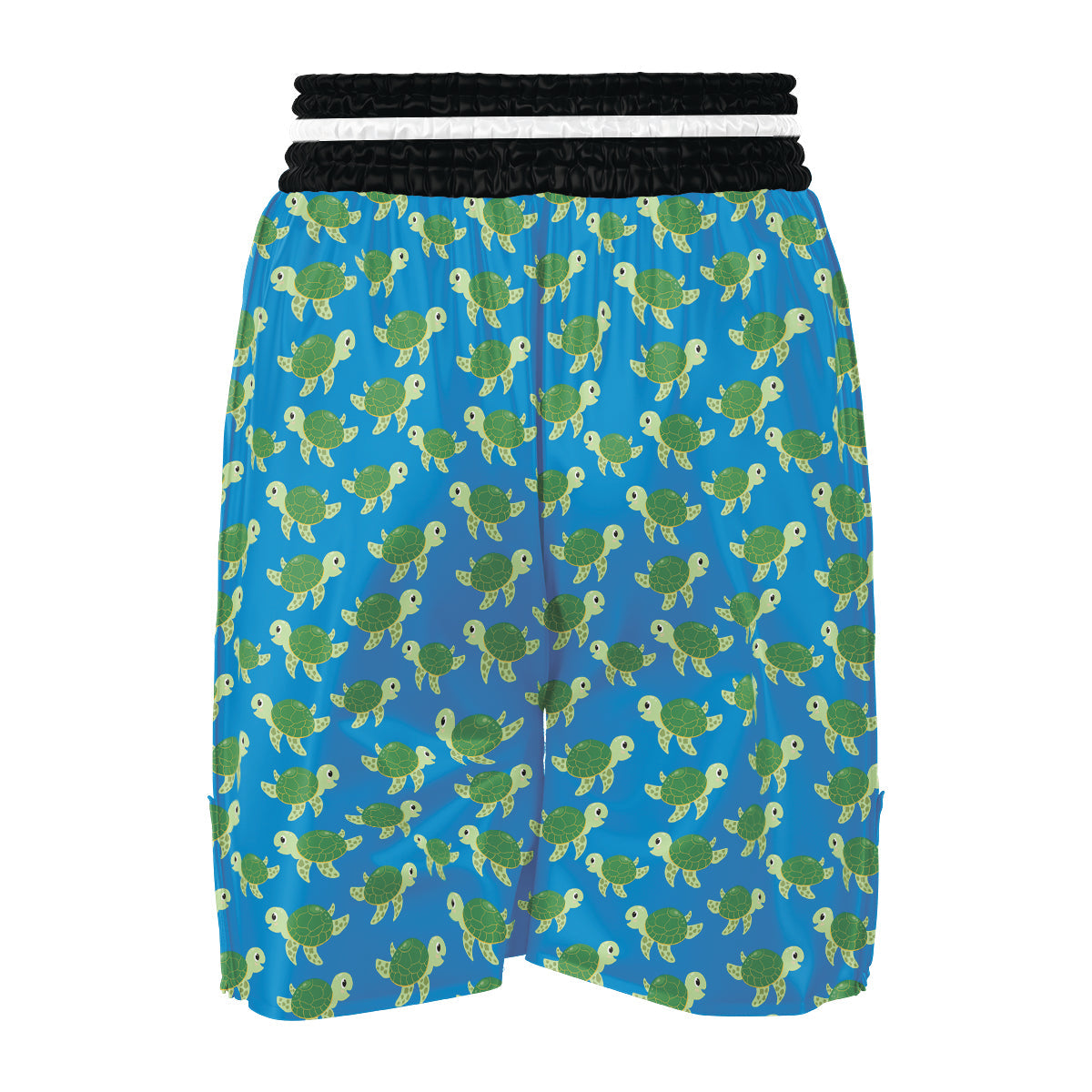 Turtle Cartoon Print Pattern Boxing Shorts-grizzshop