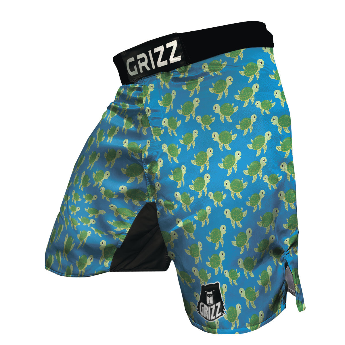 Turtle Cartoon Print Pattern MMA Shorts-grizzshop