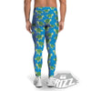 Turtle Cartoon Print Pattern Men's Leggings-grizzshop