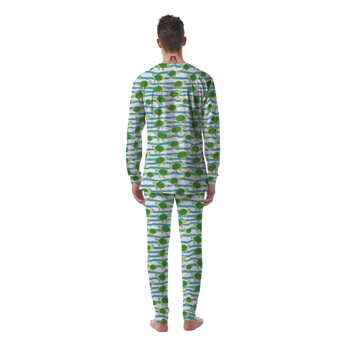 Turtle Cute Sea Print Pattern Men's Pajamas-grizzshop