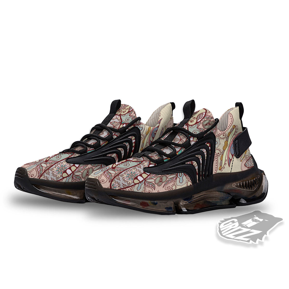 Turtle Polynesian Sea Print Black Gym Shoes-grizzshop