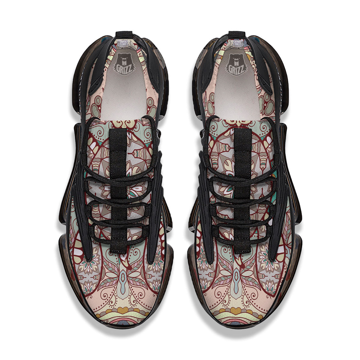 Turtle Polynesian Sea Print Black Gym Shoes-grizzshop