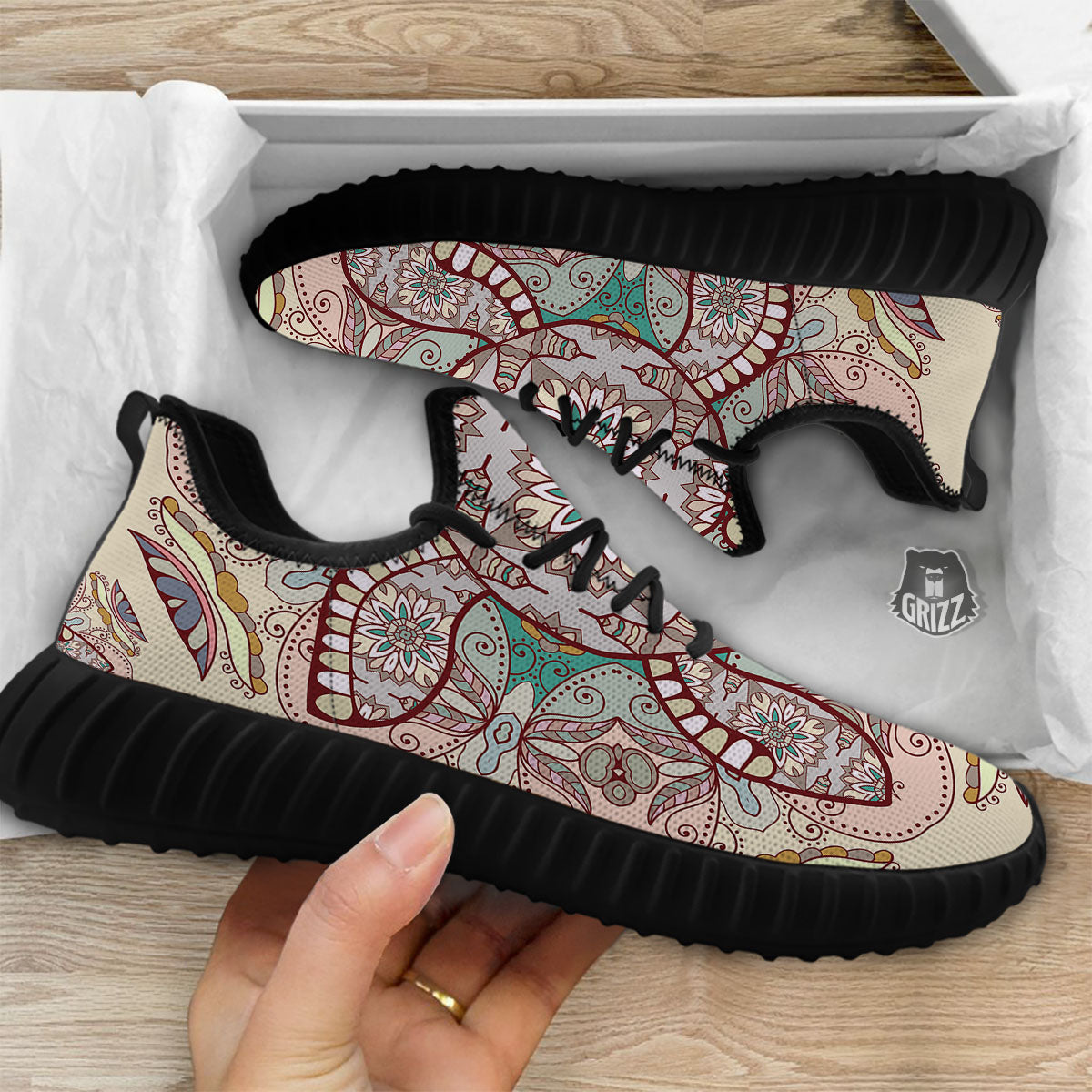 Turtle Polynesian Sea Print Black Walking Shoes-grizzshop