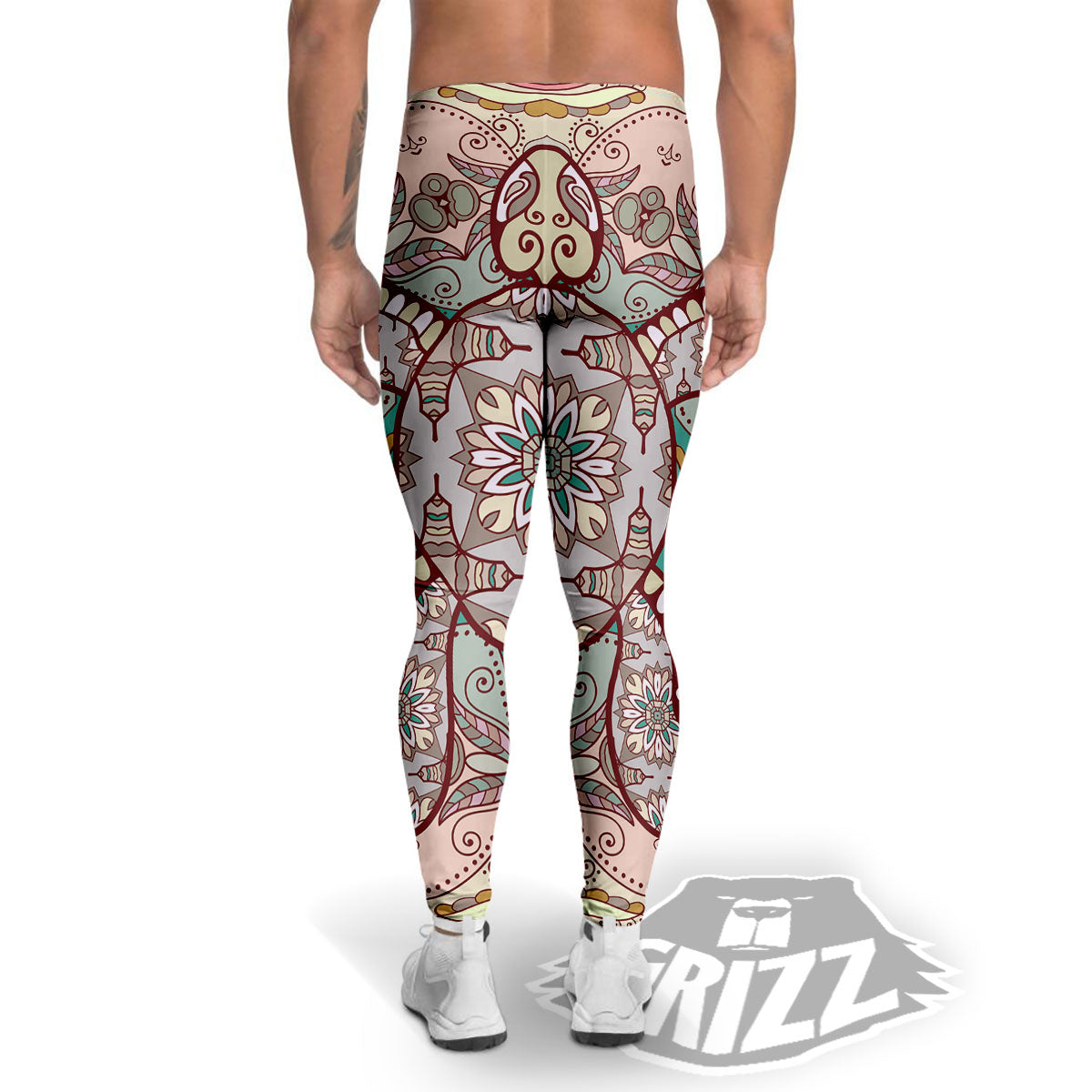 Turtle Polynesian Sea Print Men's Leggings-grizzshop