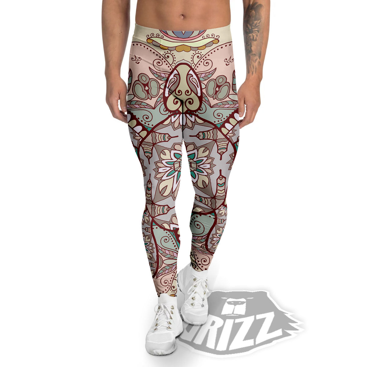 Turtle Polynesian Sea Print Men's Leggings-grizzshop