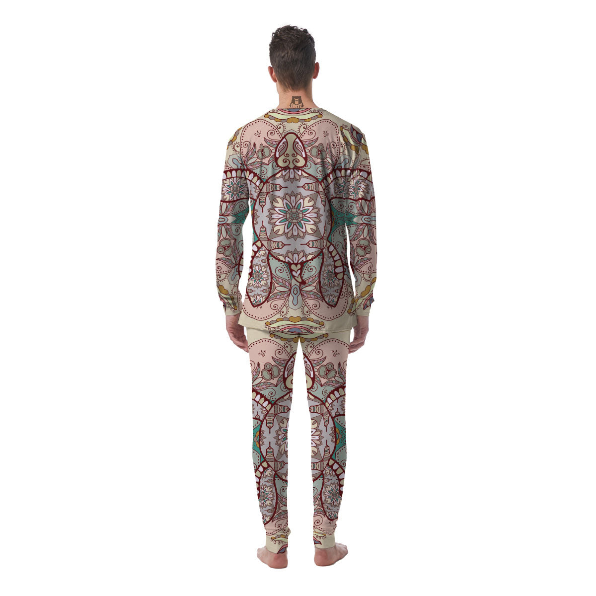 Turtle Polynesian Sea Print Men's Pajamas-grizzshop