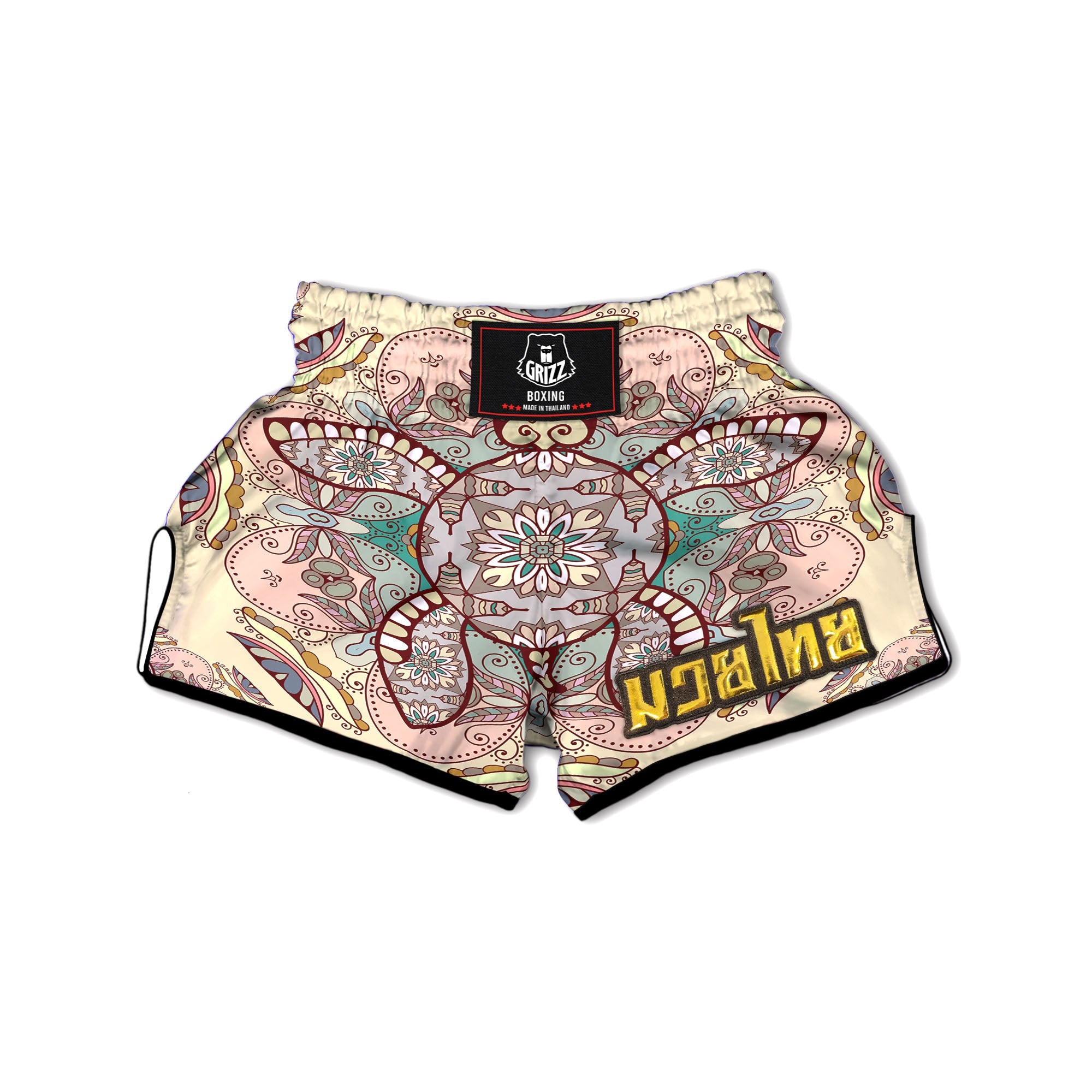 Turtle Polynesian Sea Print Muay Thai Boxing Shorts-grizzshop