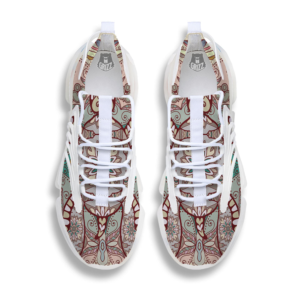 Turtle Polynesian Sea Print White Gym Shoes-grizzshop