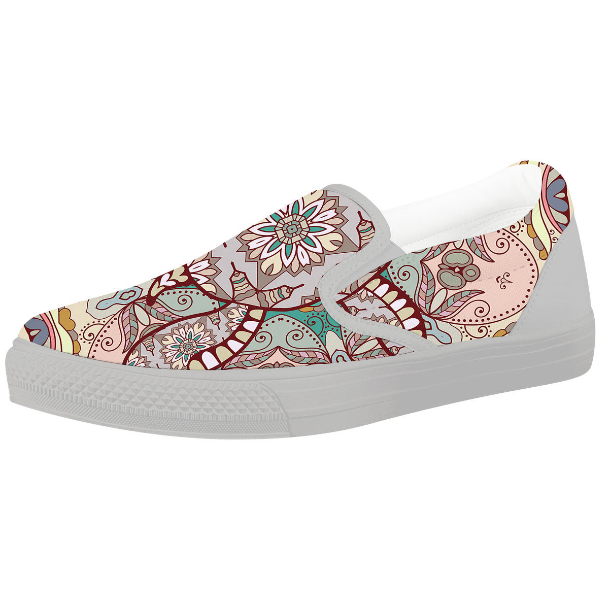 Turtle Polynesian Sea Print White Slip On Shoes-grizzshop