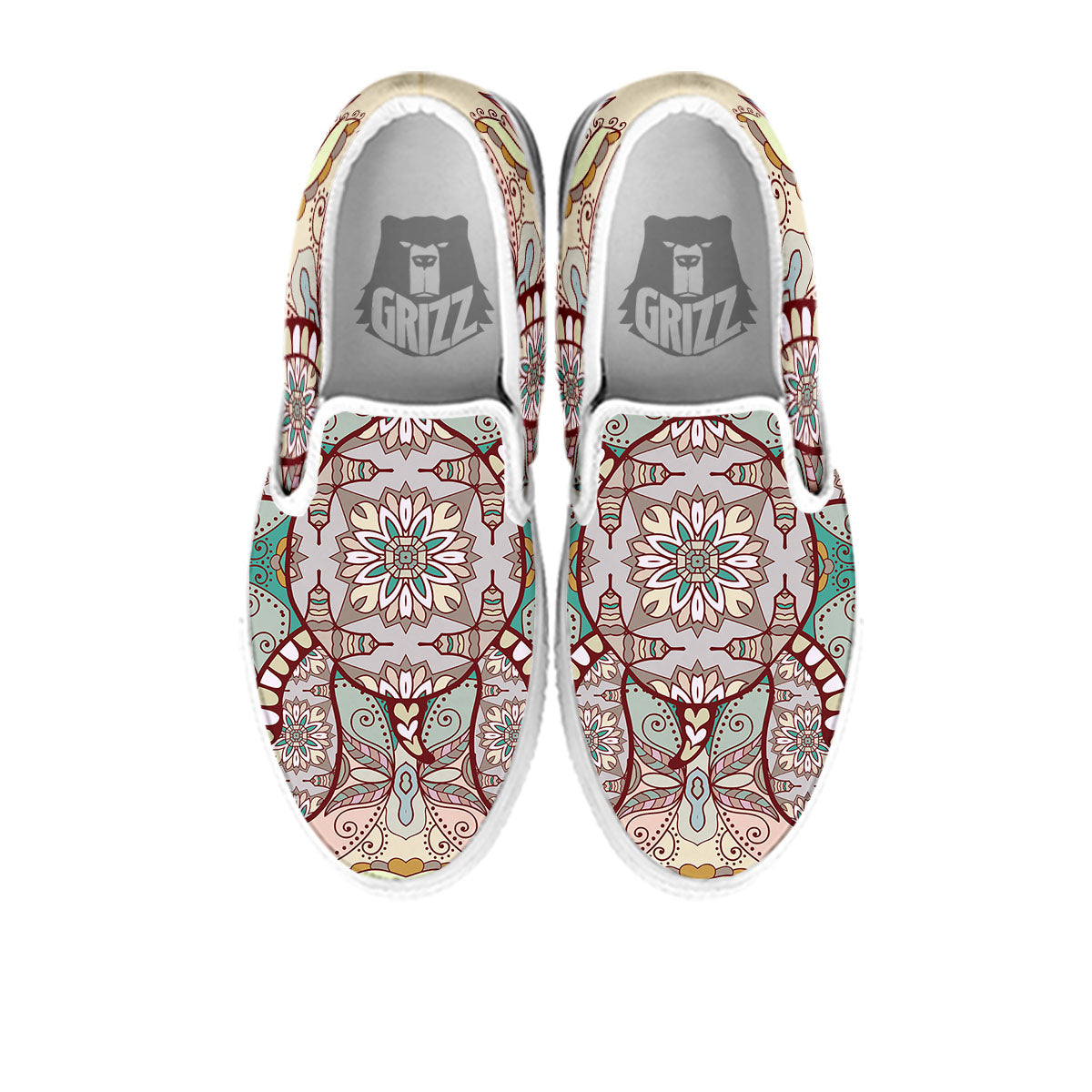 Turtle Polynesian Sea Print White Slip On Shoes-grizzshop