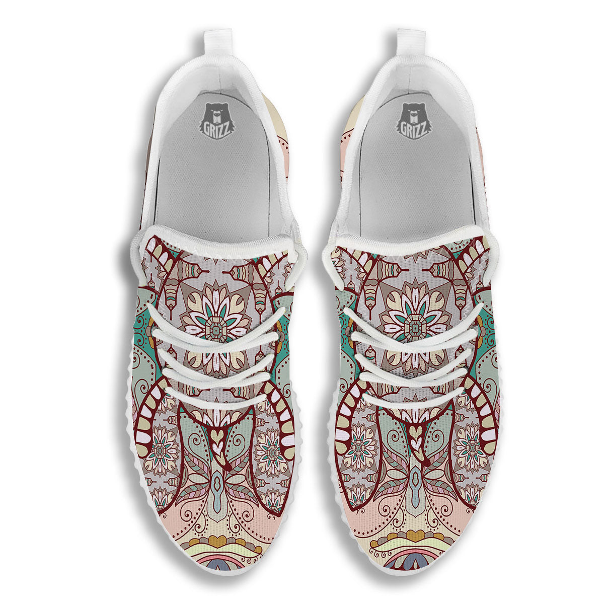 Turtle Polynesian Sea Print White Walking Shoes-grizzshop