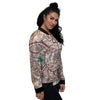 Turtle Polynesian Sea Print Women's Bomber Jacket-grizzshop