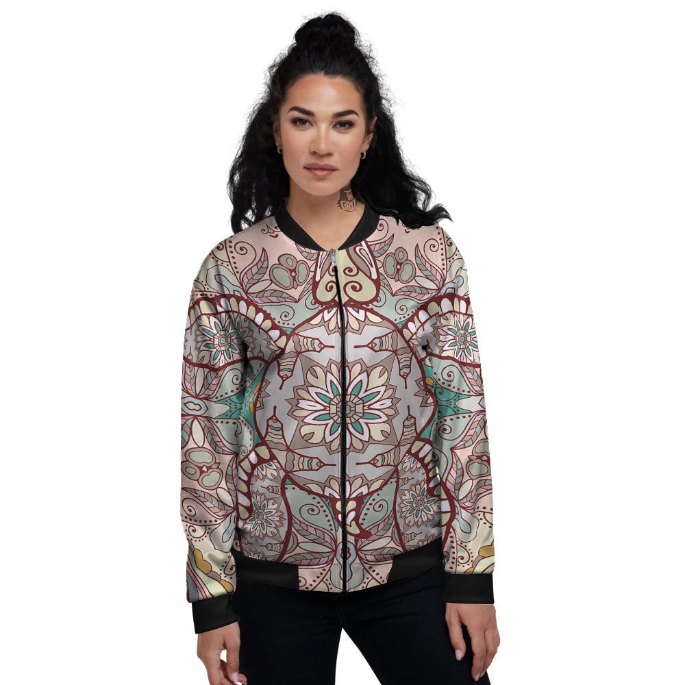 Turtle Polynesian Sea Print Women's Bomber Jacket-grizzshop