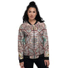 Turtle Polynesian Sea Print Women's Bomber Jacket-grizzshop