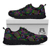 Turtle Sea Psychedelic Print Pattern Black Sneaker-grizzshop