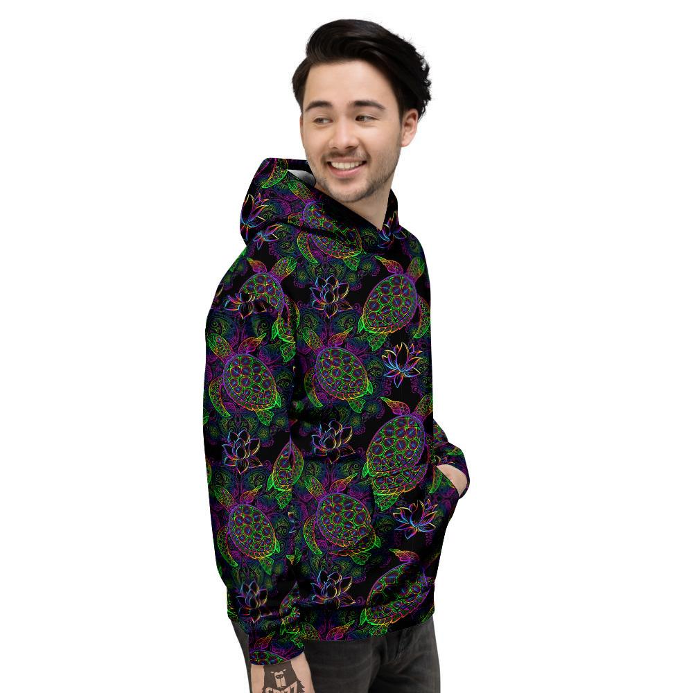 Turtle Sea Psychedelic Print Pattern Men's Hoodie-grizzshop