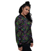 Turtle Sea Psychedelic Print Pattern Women's Bomber Jacket-grizzshop