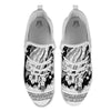 Turtle Sea Zentangle Print White Athletic Shoes-grizzshop