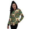 Turtle Tribal Sea Print Pattern Women's Bomber Jacket-grizzshop