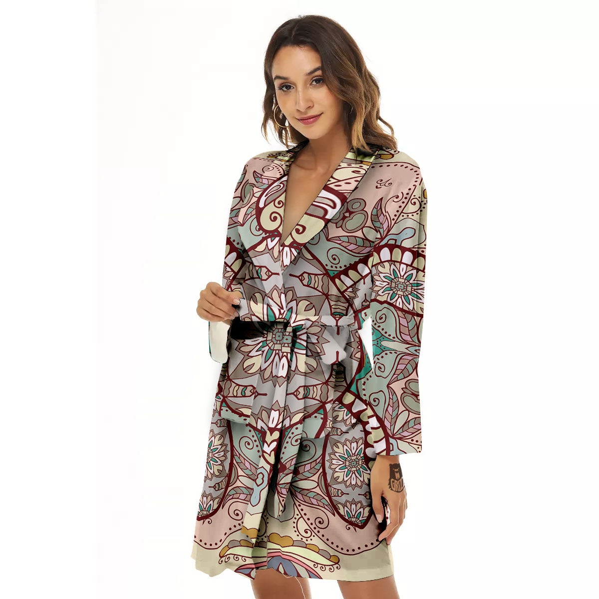 Turtle Polynesian Sea Print Women's Robe-grizzshop