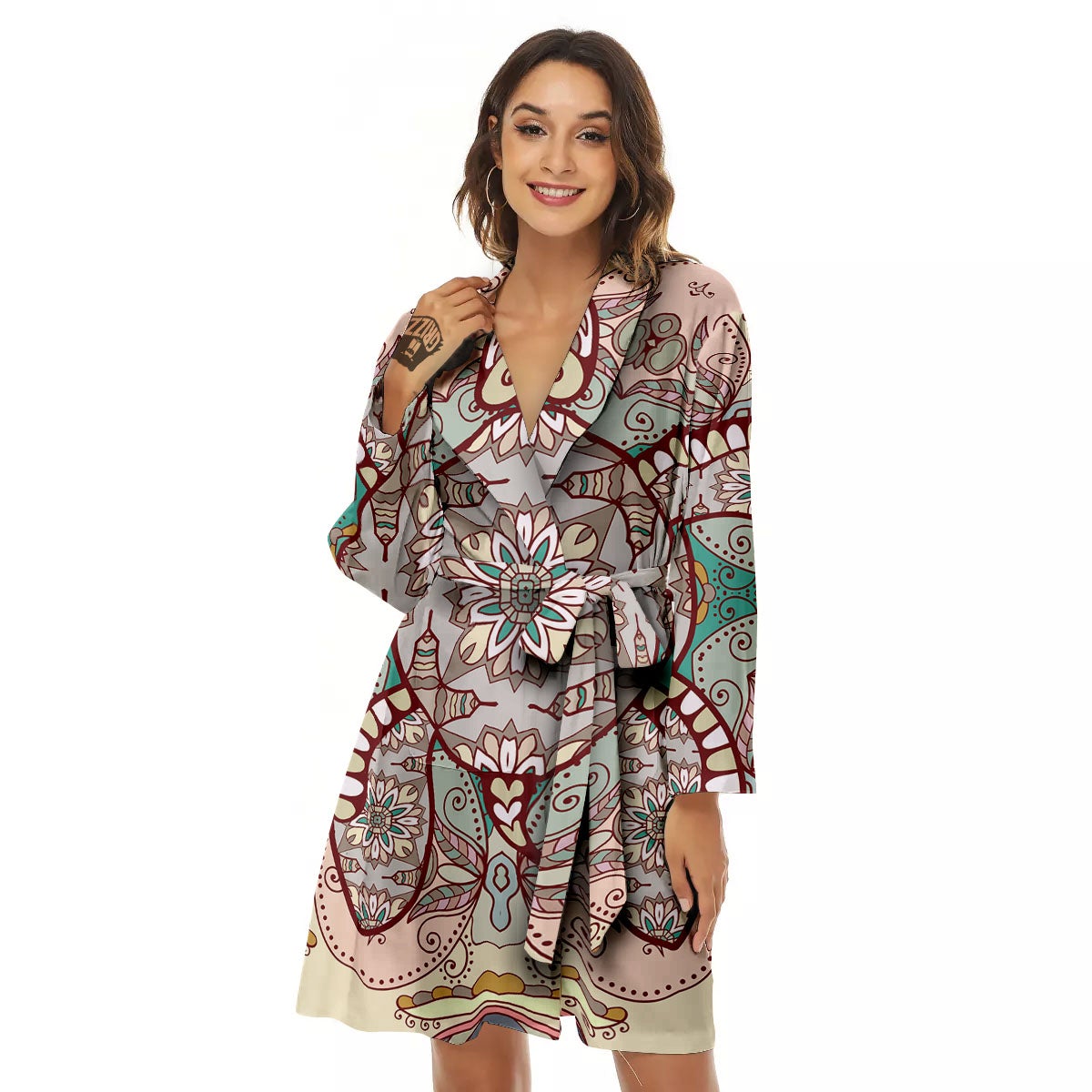 Turtle Polynesian Sea Print Women's Robe-grizzshop