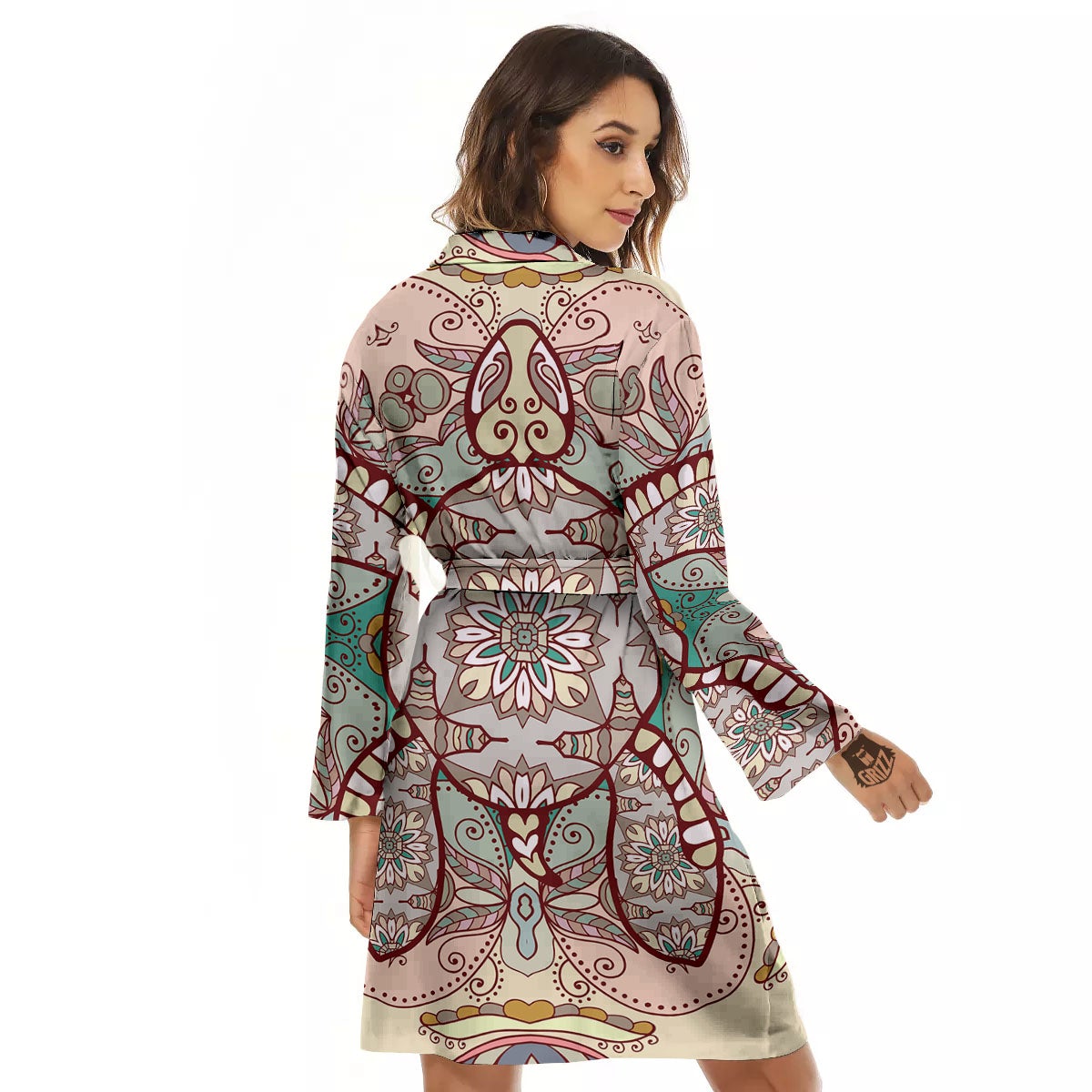 Turtle Polynesian Sea Print Women's Robe-grizzshop