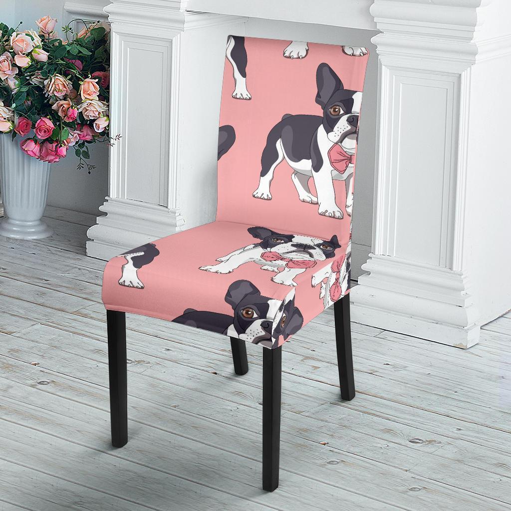 Tuxedo Bulldog Pattern Print Chair Cover-grizzshop