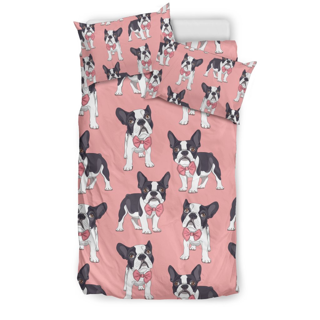 Tuxedo Bulldog Pattern Print Duvet Cover Bedding Set-grizzshop