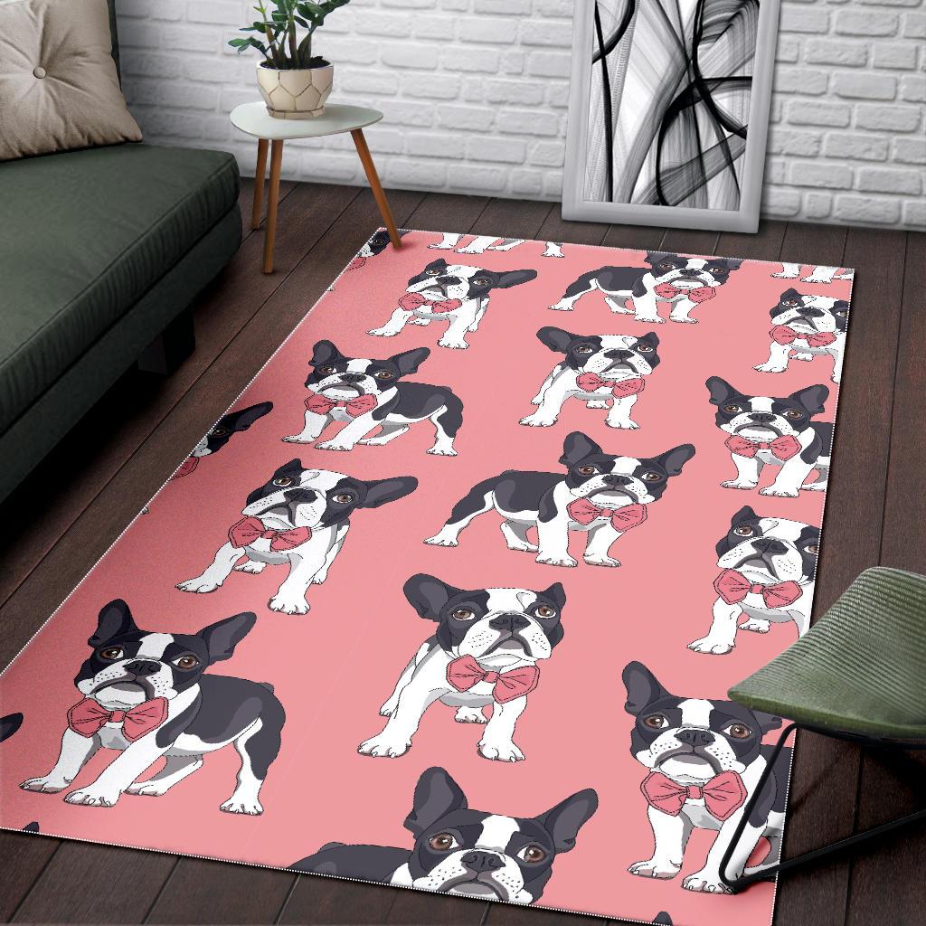 Tuxedo Bulldog Pattern Print Floor Mat-grizzshop