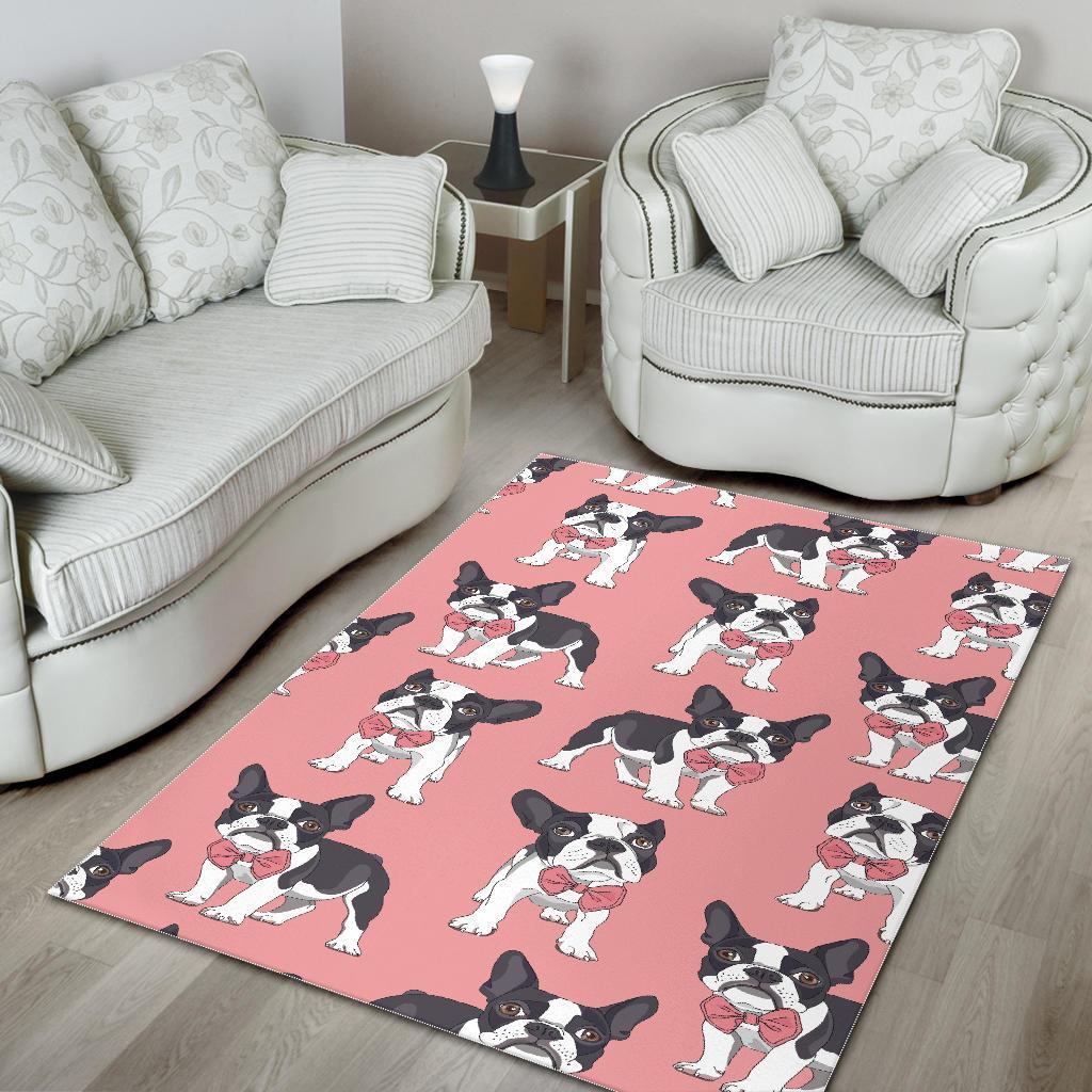 Tuxedo Bulldog Pattern Print Floor Mat-grizzshop