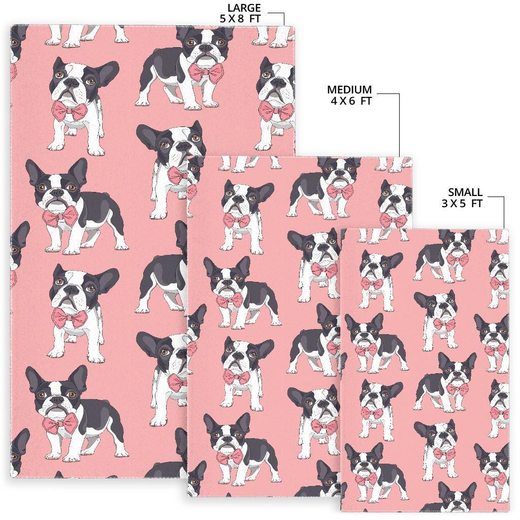 Tuxedo Bulldog Pattern Print Floor Mat-grizzshop