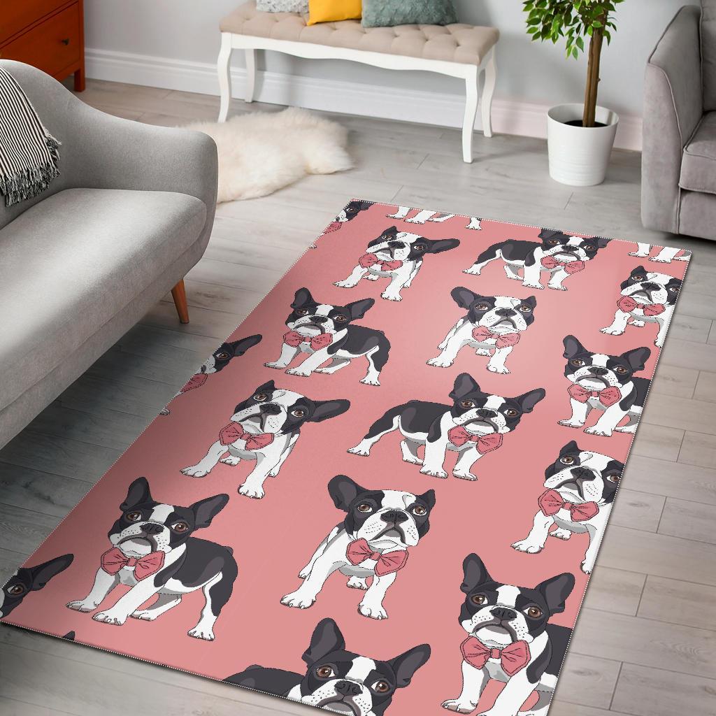 Tuxedo Bulldog Pattern Print Floor Mat-grizzshop