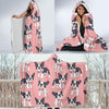 Tuxedo Bulldog Pattern Print Hooded Blanket-grizzshop