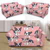 Tuxedo Bulldog Pattern Print Loveseat Cover-grizzshop