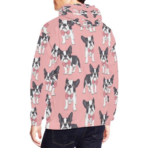 Tuxedo Bulldog Pattern Print Men Pullover Hoodie-grizzshop