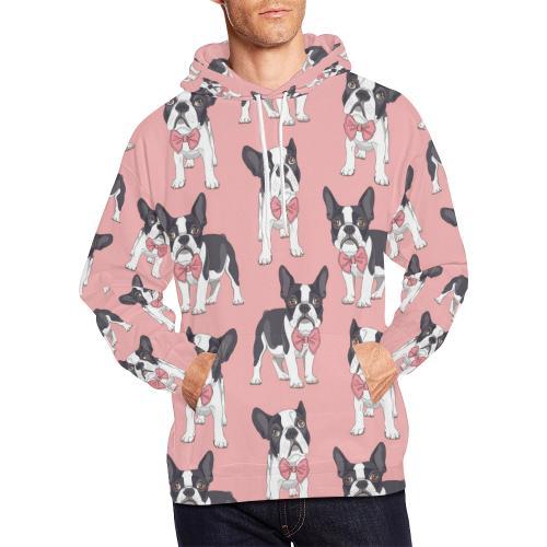 Tuxedo Bulldog Pattern Print Men Pullover Hoodie-grizzshop