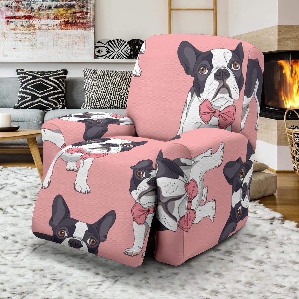 Tuxedo Bulldog Pattern Print Recliner Cover-grizzshop