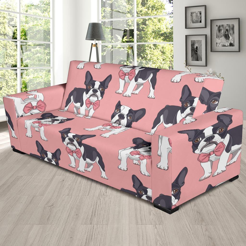 Tuxedo Bulldog Pattern Print Sofa Covers-grizzshop