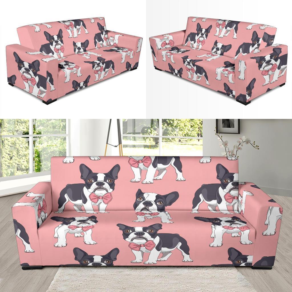 Tuxedo Bulldog Pattern Print Sofa Covers-grizzshop