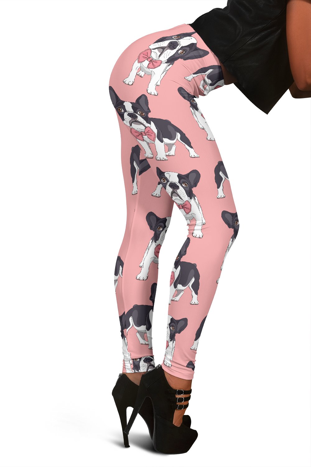 Tuxedo Bulldog Pattern Print Women Leggings-grizzshop