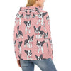 Tuxedo Bulldog Pattern Print Women Pullover Hoodie-grizzshop