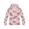 Tuxedo Bulldog Pattern Print Women Pullover Hoodie-grizzshop